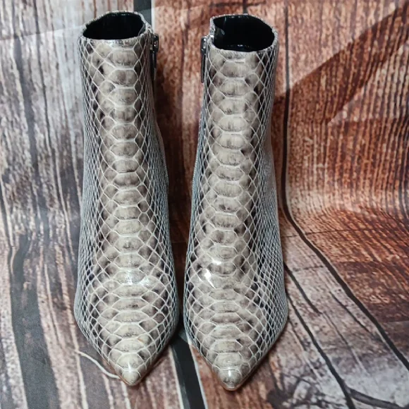 Marc Fisher Snakeskin Ankle Boots - Picture 1 of 5